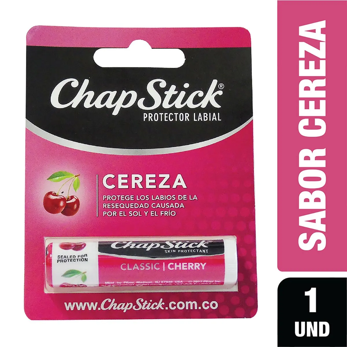 CHAP STICK CEREZA  PROTECTOR LABIAL X 0.4 GR