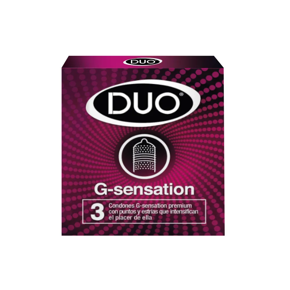 PRESERVATIVO DUO G-SENSATIONCAJA X 3 UND
