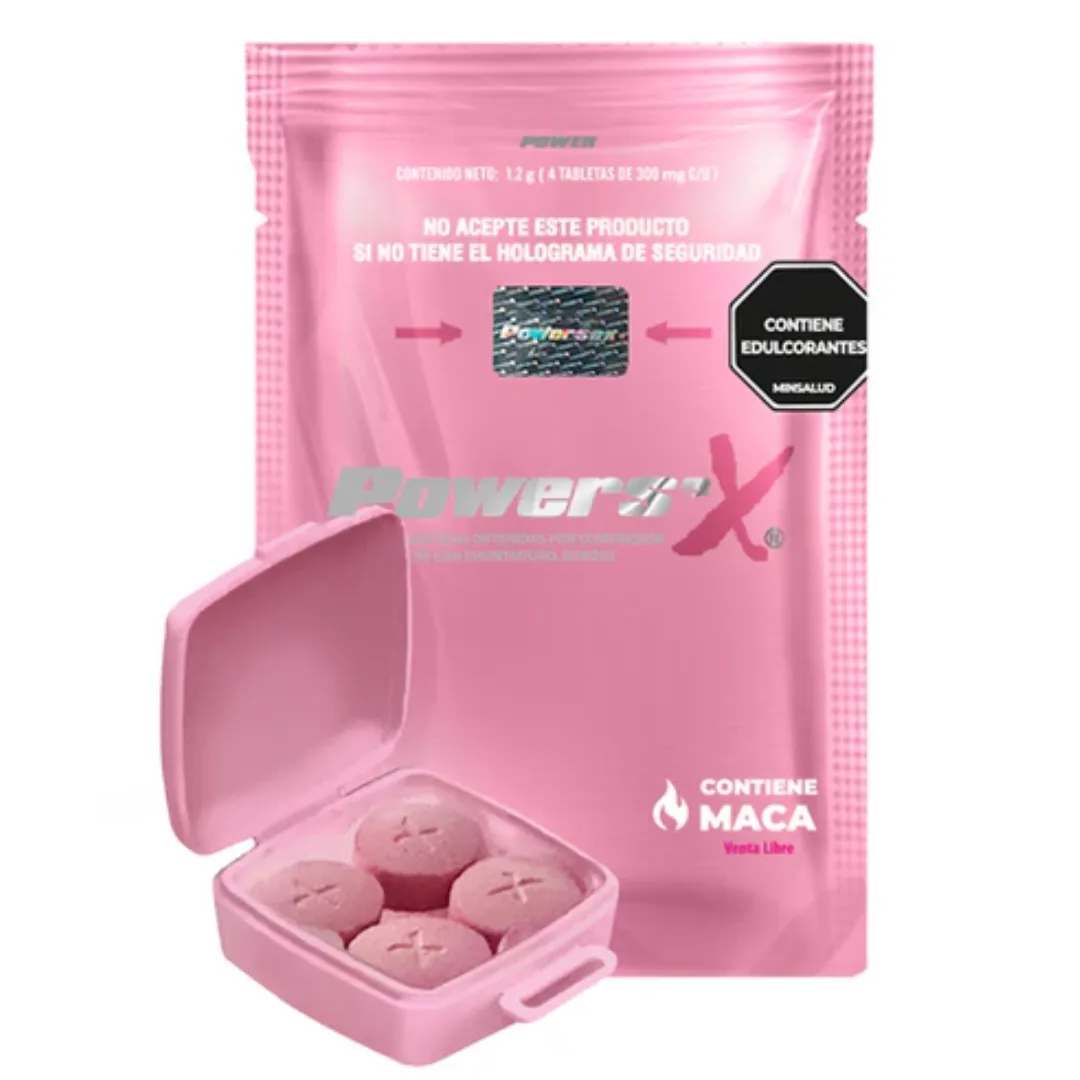 POWERS X CONCHA 4 TABLETAS ROSA