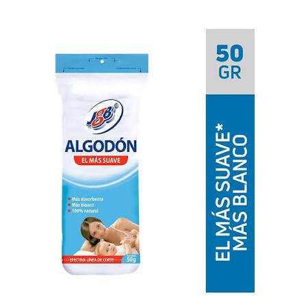 ALGODON JGB ZIG ZAG BOLSA X 50 GR