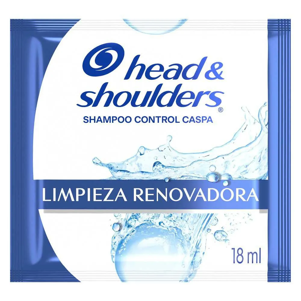 SHAMPOO H&S HEAD SHOUULDERS LIMPIEZA RENOVADORA SOBRE X 18 ML