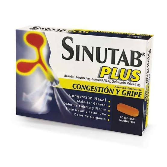 SINUTAB PLUS 150 CAJA X 12 TABLETAS
