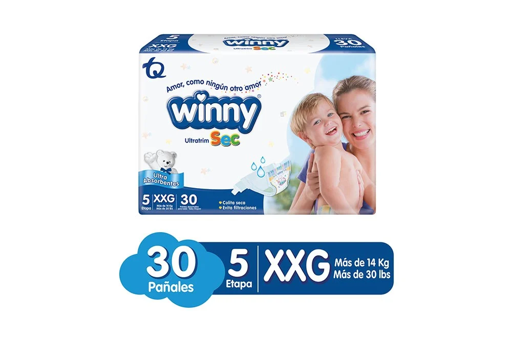 PAÑAL WINNY ULTRATRIM SEC ETAPA 5 PACA X 30 UND