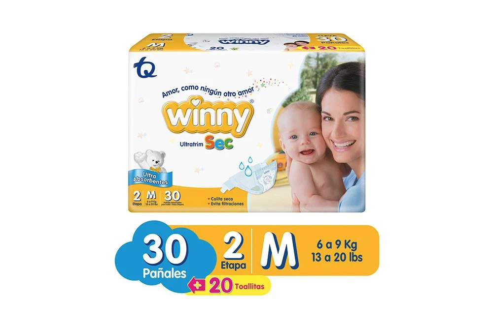 PAÑAL WINNY ULTRATRIM SEC ETAPA 2 PACA X 30 UND