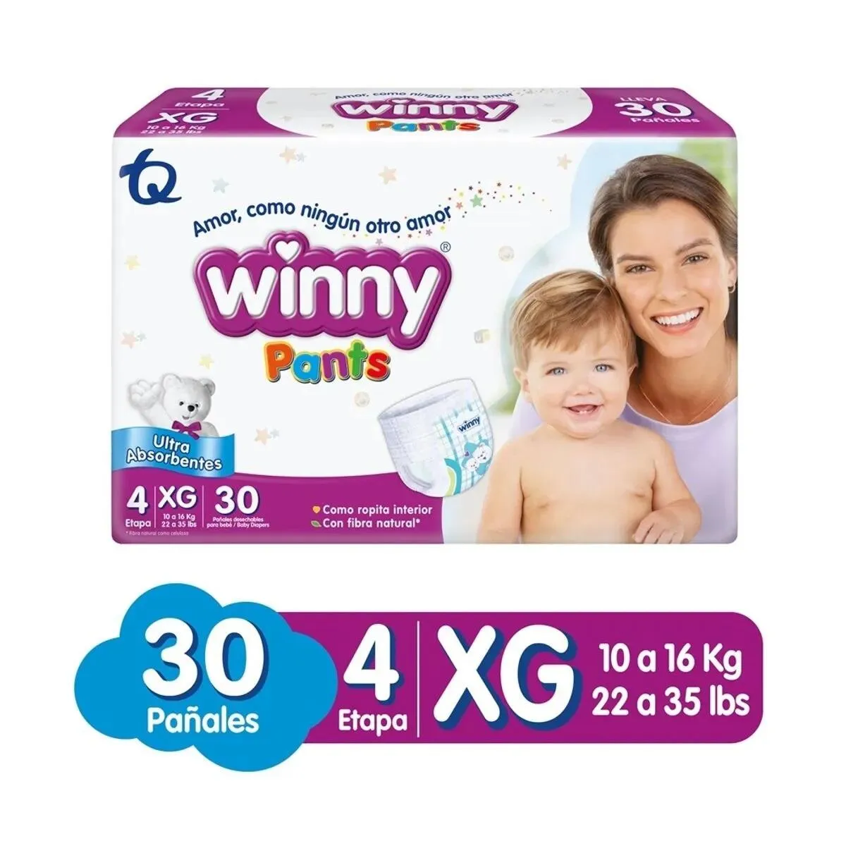 PAÑAL WINNY PANTS ETAPA 4 X 30 UND