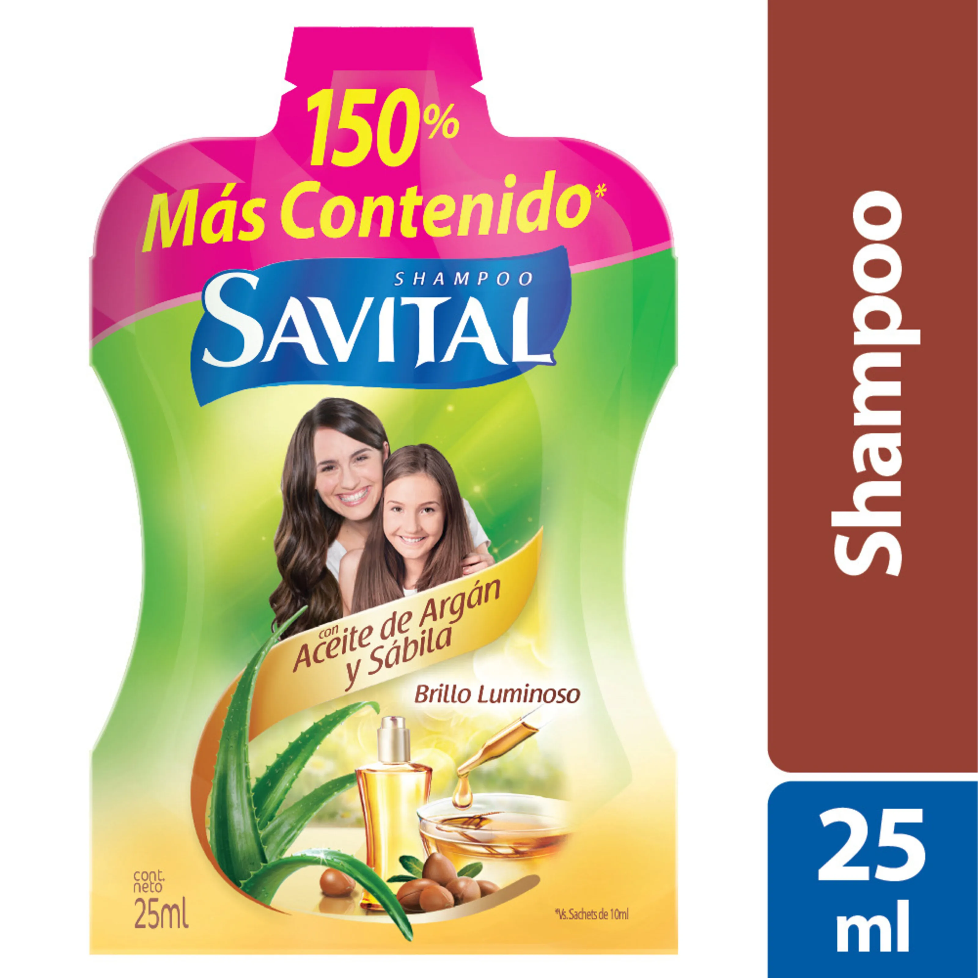 SHAMPOO SAVITAL ACEITE DE ARGAN Y SABILA X 25 ML