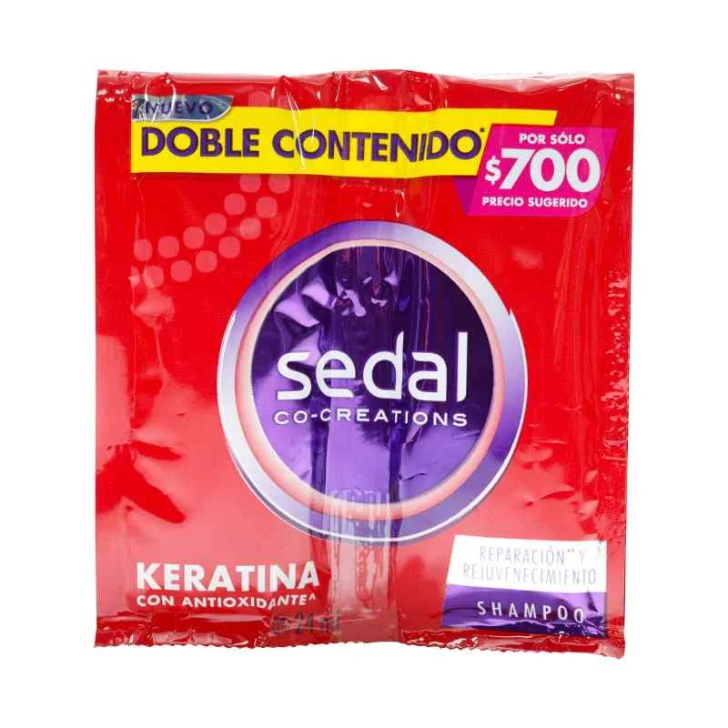 SHAMPOO SEDAL CON KERATINA DOBLE CONTENIDO SOBRE X 24ML