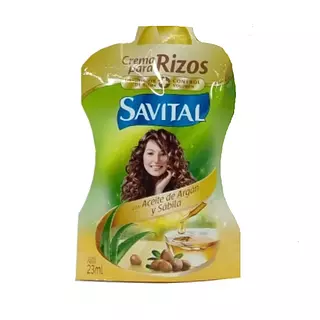 CREMA PARA PEINAR PARA RIZOS ACEITE DE ARGAN Y SABILA SOBRE X 22 ML