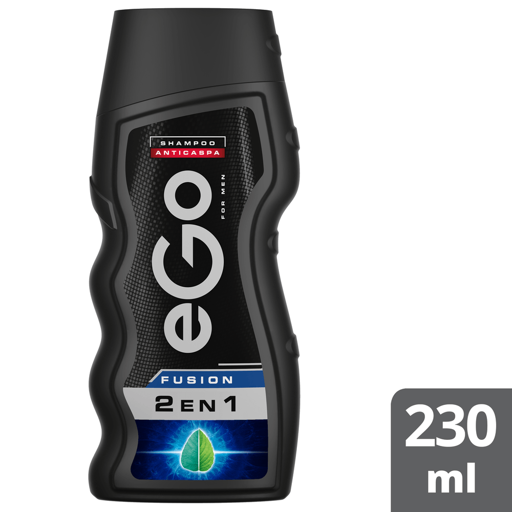 SHAMPOO EGO 2 EN 1 CON MENTA Y EUCALIPTO FRASCO X 230 ML
