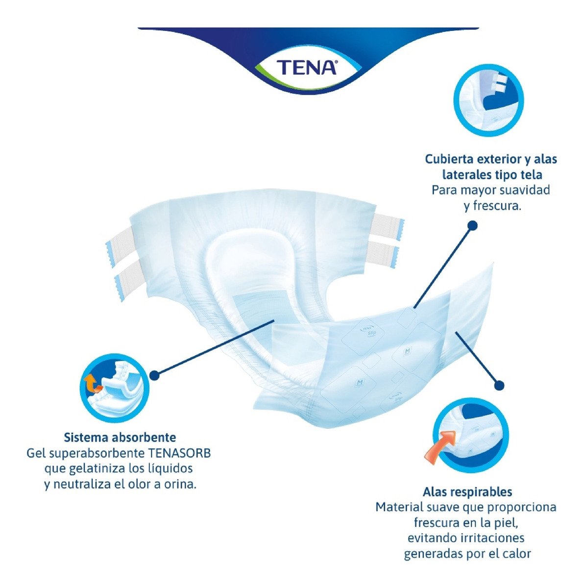 PAÑAL TENA SLIP CLASICO TALLA L X UND #