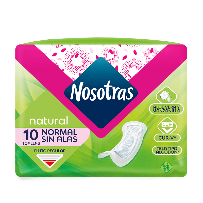 TOALLAS NOSOTRAS NORMAL SIN ALAS Y SIN PEGUE X 10 UND