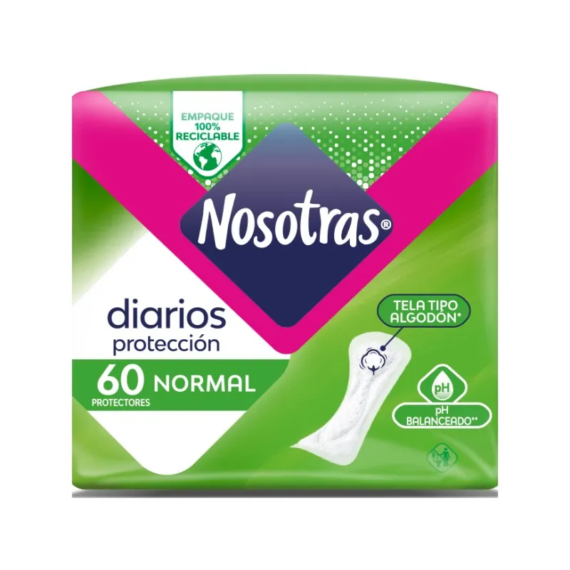 PROTECTORES NOSOTRAS DIARIOS PROTECCION NORMAL X 60 UND