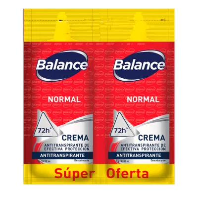 DESODORANTE BALANCE NORMAL CREMA DUO SOBRE X 9 GR