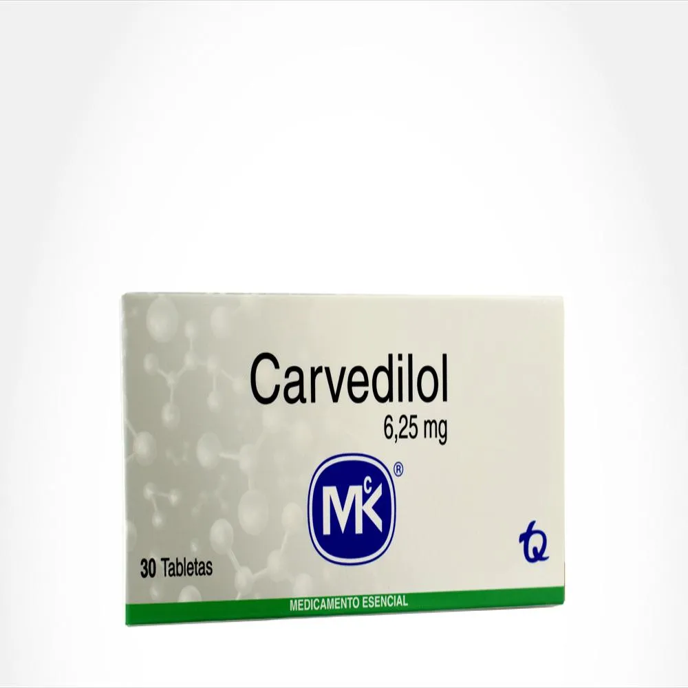 CARVEDILOL 6,25 MG CAJA X 30 TABLETAS (MK)