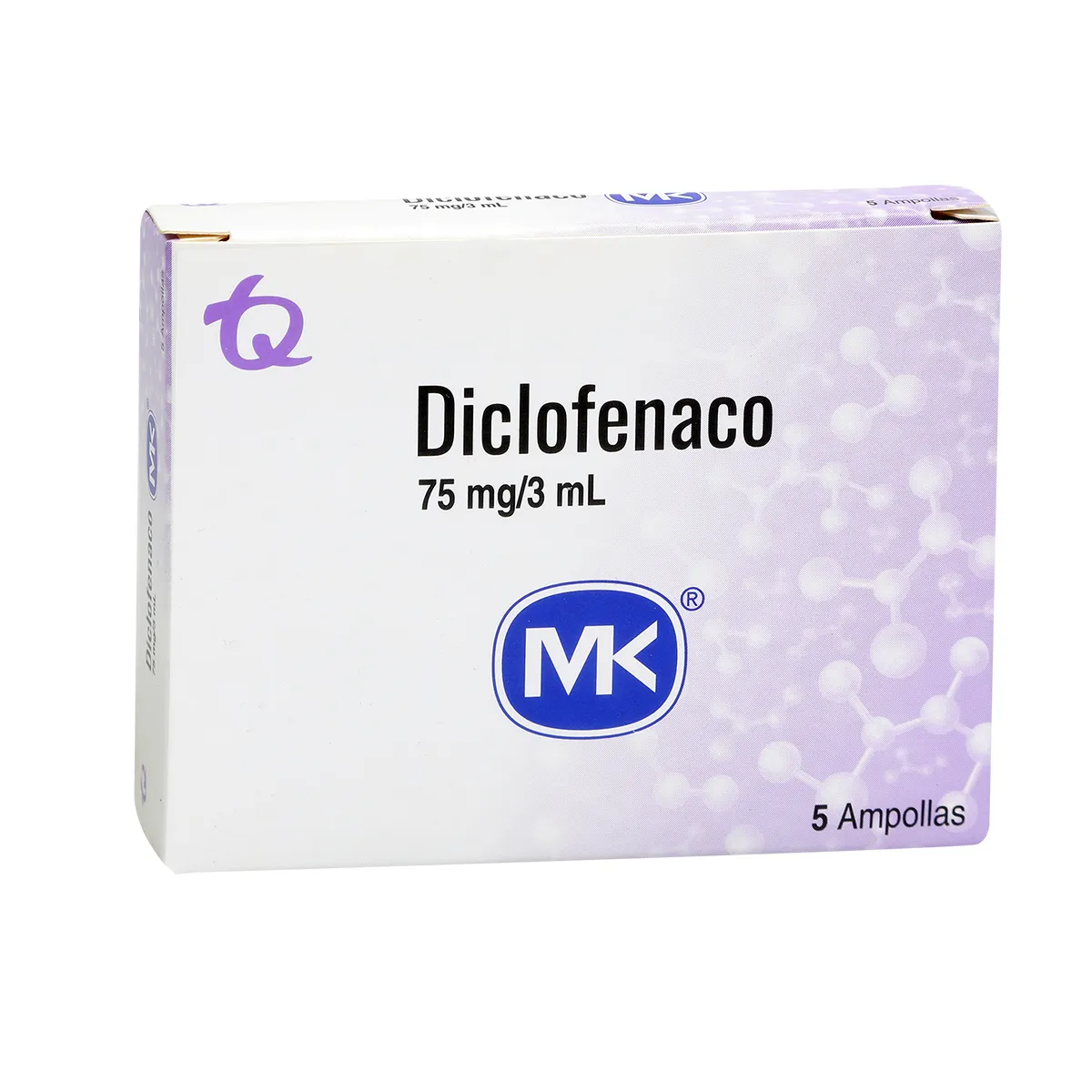 DICLOFENACO 75MG/3ML  SOLUCION INYECTABLE CAJA X 5 AMPOLLAS (MK)