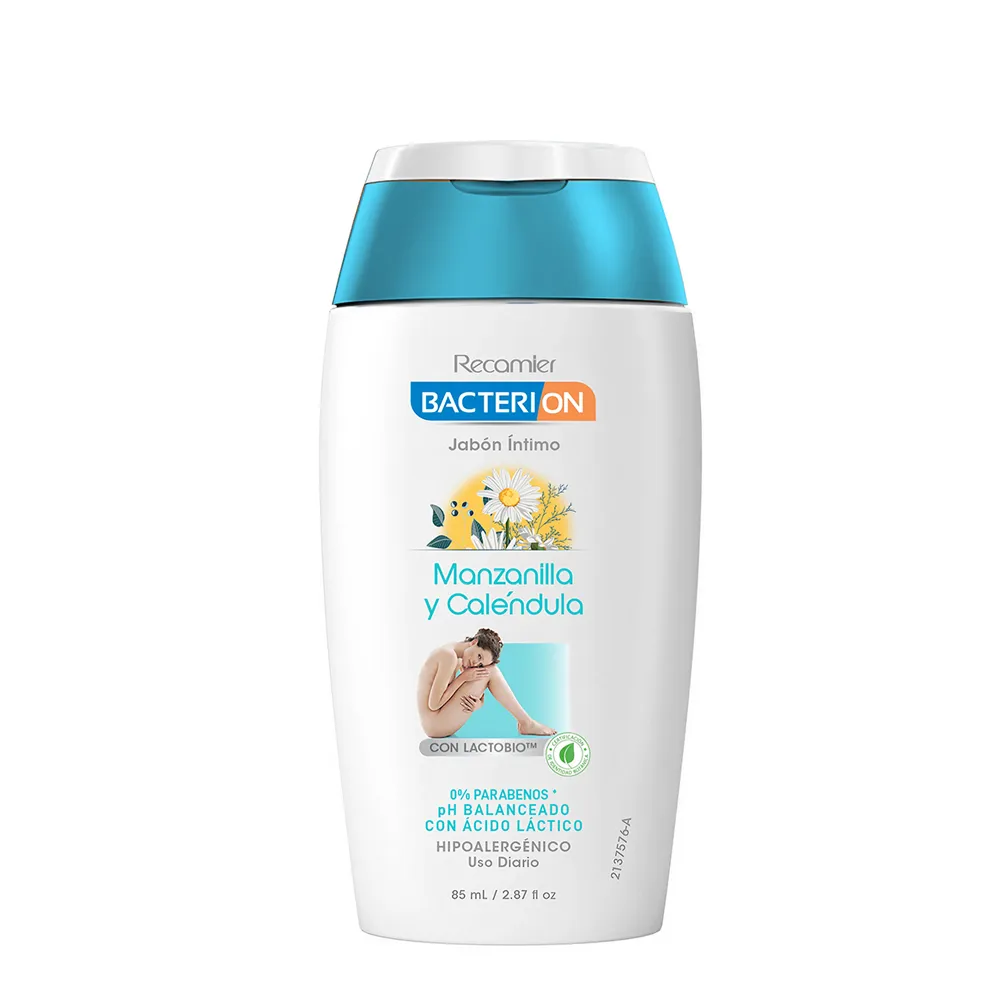 BACTERION JABON INTIMO MANZANILLA Y CALENDULAFRASCO FRASCO X 85 ML