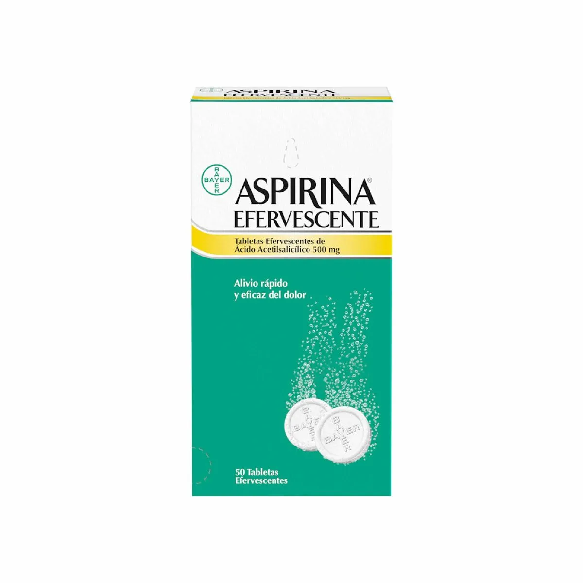 ASPIRINA EFERVESCENTE CAJA X 50 TABLETAS (BAYER)