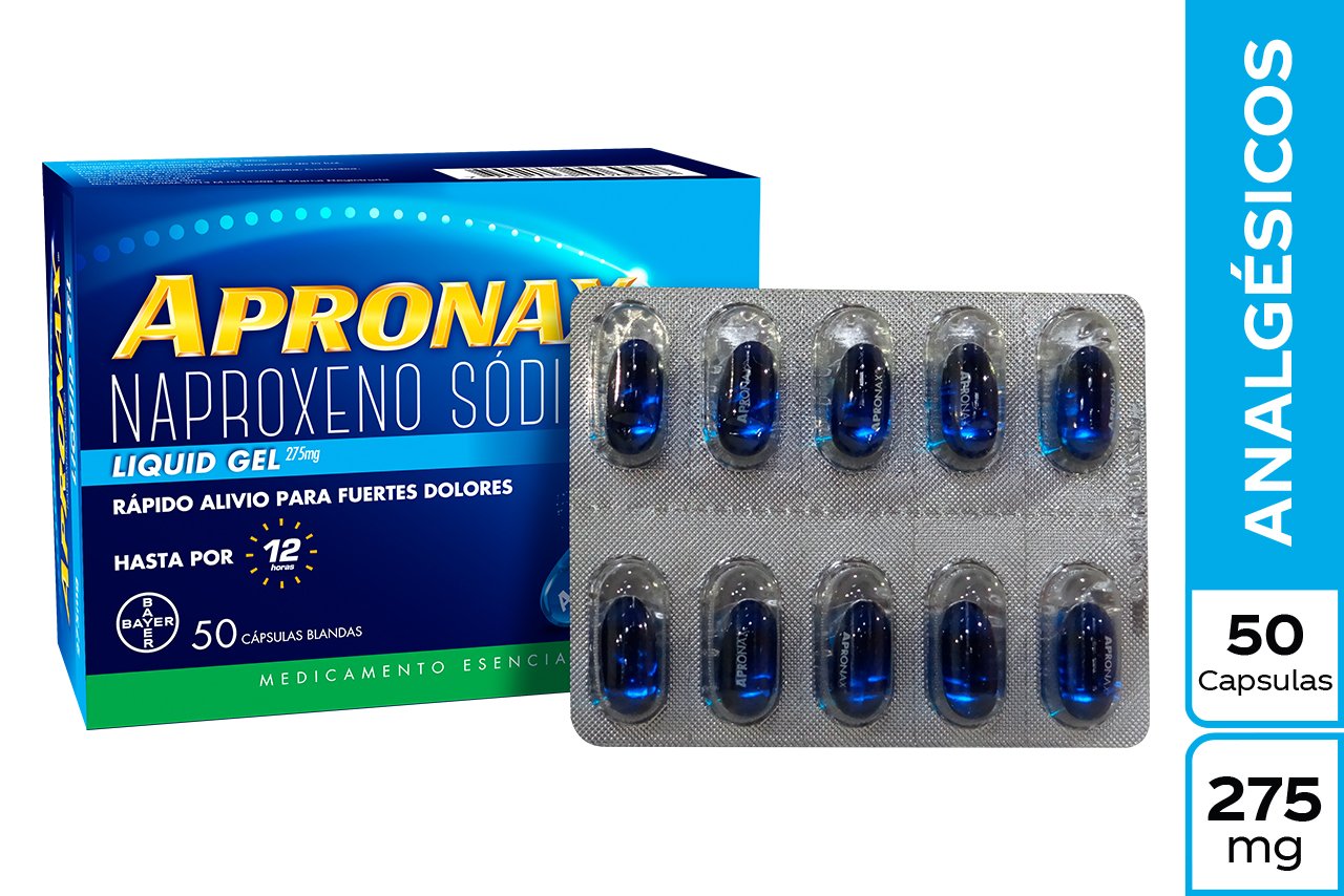 APRONAX 275 MG CAJA X 8 CAPSULAS LIQUIDAS (BAYER)