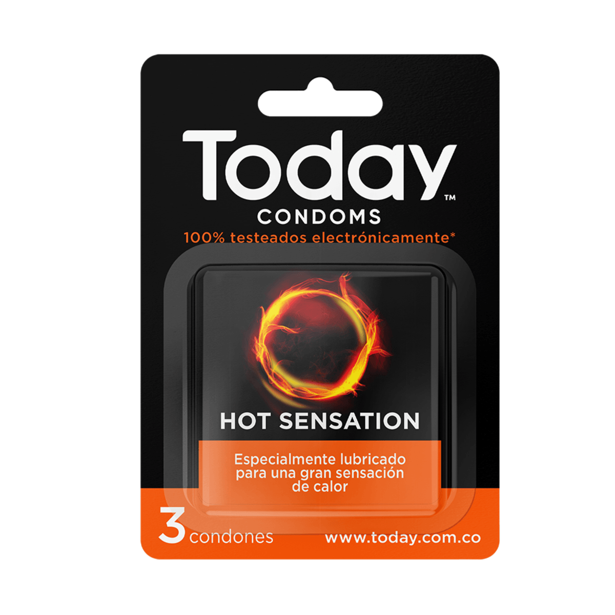 PRESERVATIVO TODAY HOT SENSATION CAJA X 3 UND