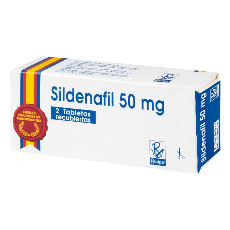 SILDENAFILO 50 MG CAJA X 2 TABLETAS RECUBIERTAS (RECIPE)