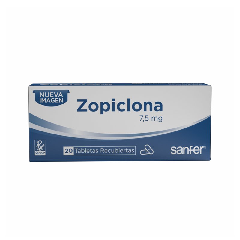 ZOPICLONA 7,5MG CAJA X 20 TABLETAS (RECIPE)
