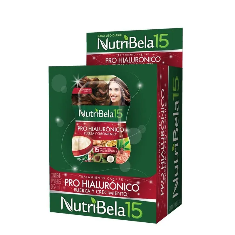 NUTRIBELA ACONDICIONADOR PRO HIALURONICO CAJA X 12 SOBRES X 18ML