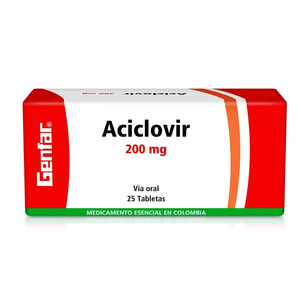 ACICLOVIR 200MG CAJA X 25 TABLETAS (GENFAR)