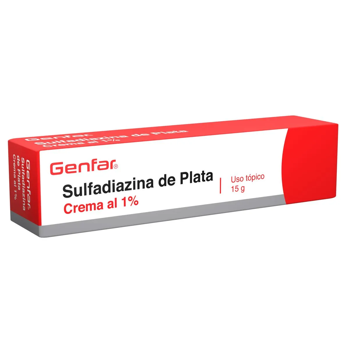 SULFADIAZINA DE PLATA 1% CREMA TOPICA TUBO X 15 GR (GENFAR)