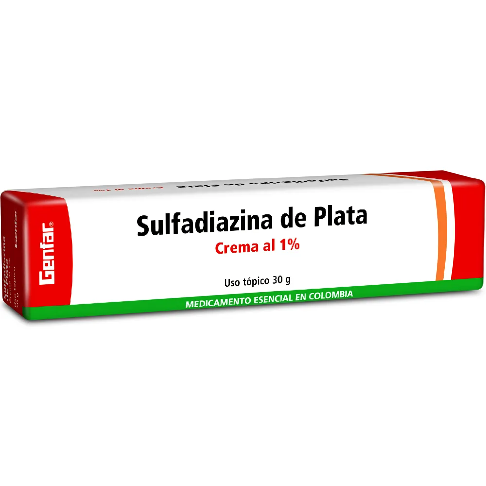 SULFADIAZINA DE PLATA 1% CREMA TOPICA TUBO X 30 GR (GENFAR)
