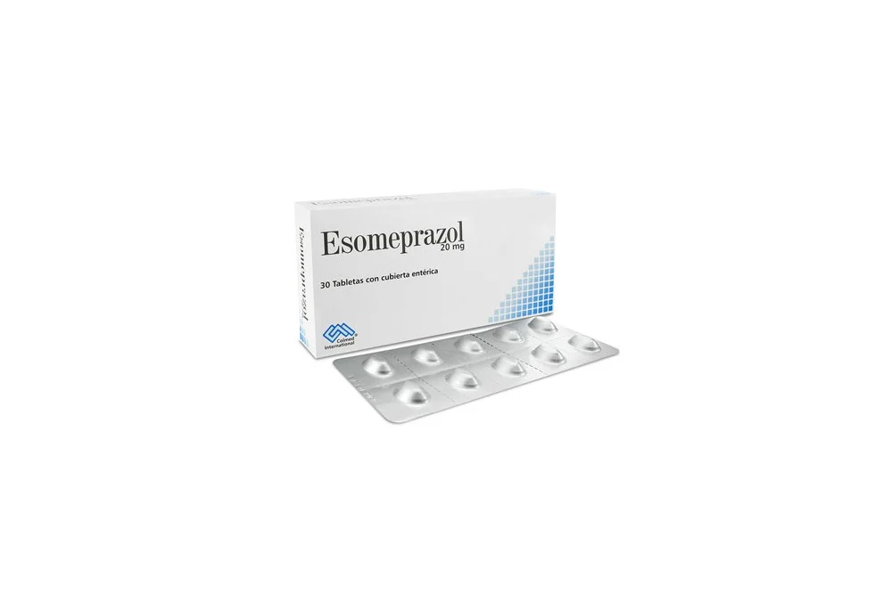 ESOMEPRAZOL 20 MG CAJA X 100 TABLETAS RECUBIERTAS (COLMED) #