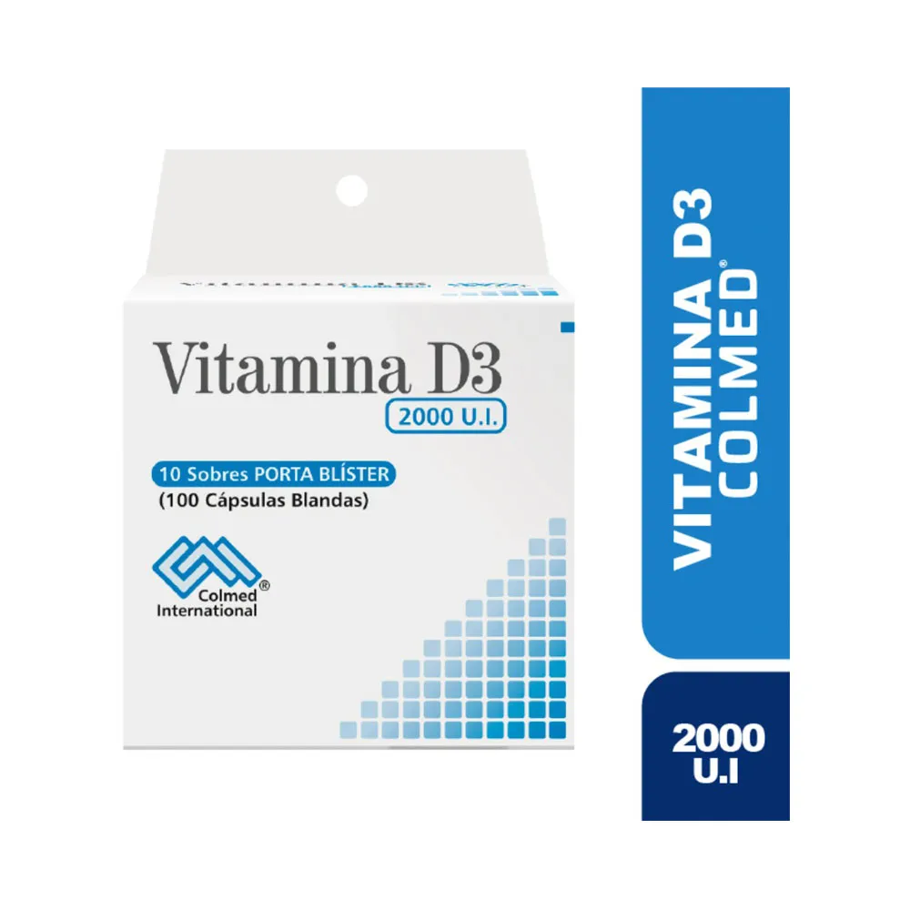 VITAMINA D3 2000 UI CAJA X 100 CAPSULAS BLANDAS (COLMED)