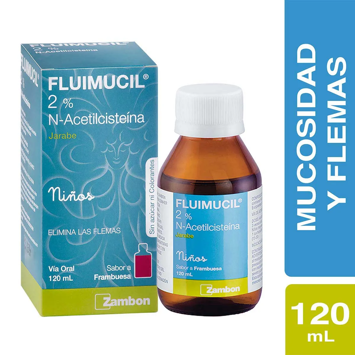 FLUIMUCIL 2% NIÑO JARABE FRASCO X 120 ML (ZAMBON)