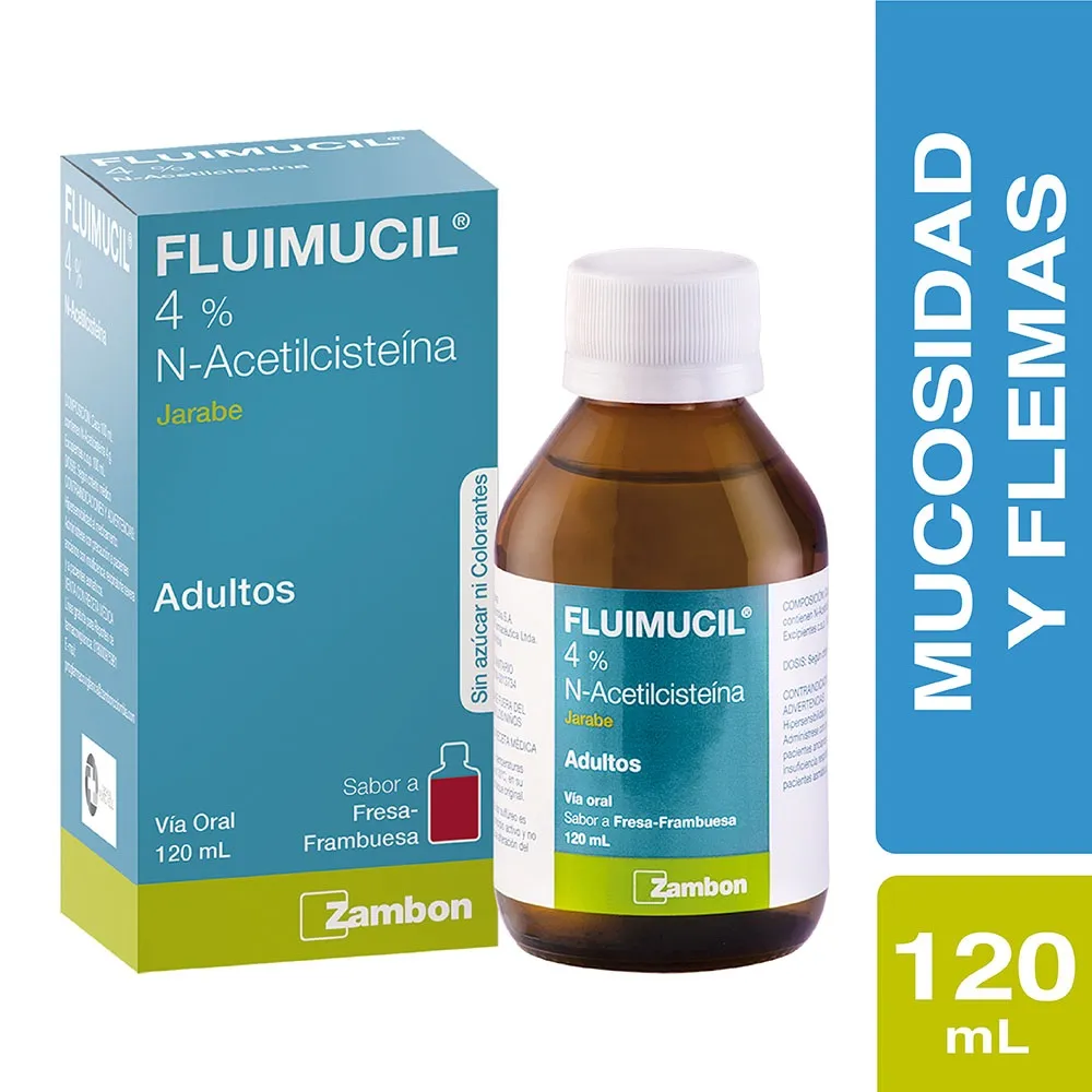 FLUIMUCIL 4% ADULTO JARABE FRASCO X 120 ML