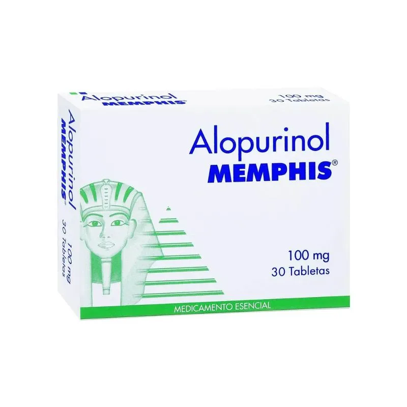 ALOPURINOL 100 MG CAJA X 30 TABLETAS (MEMPHIS)