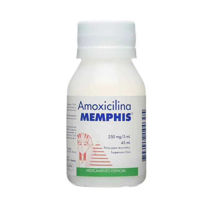 AMOXICILINA 250 MG / 5ML FRASCO X 45 ML (MEMPHIS)