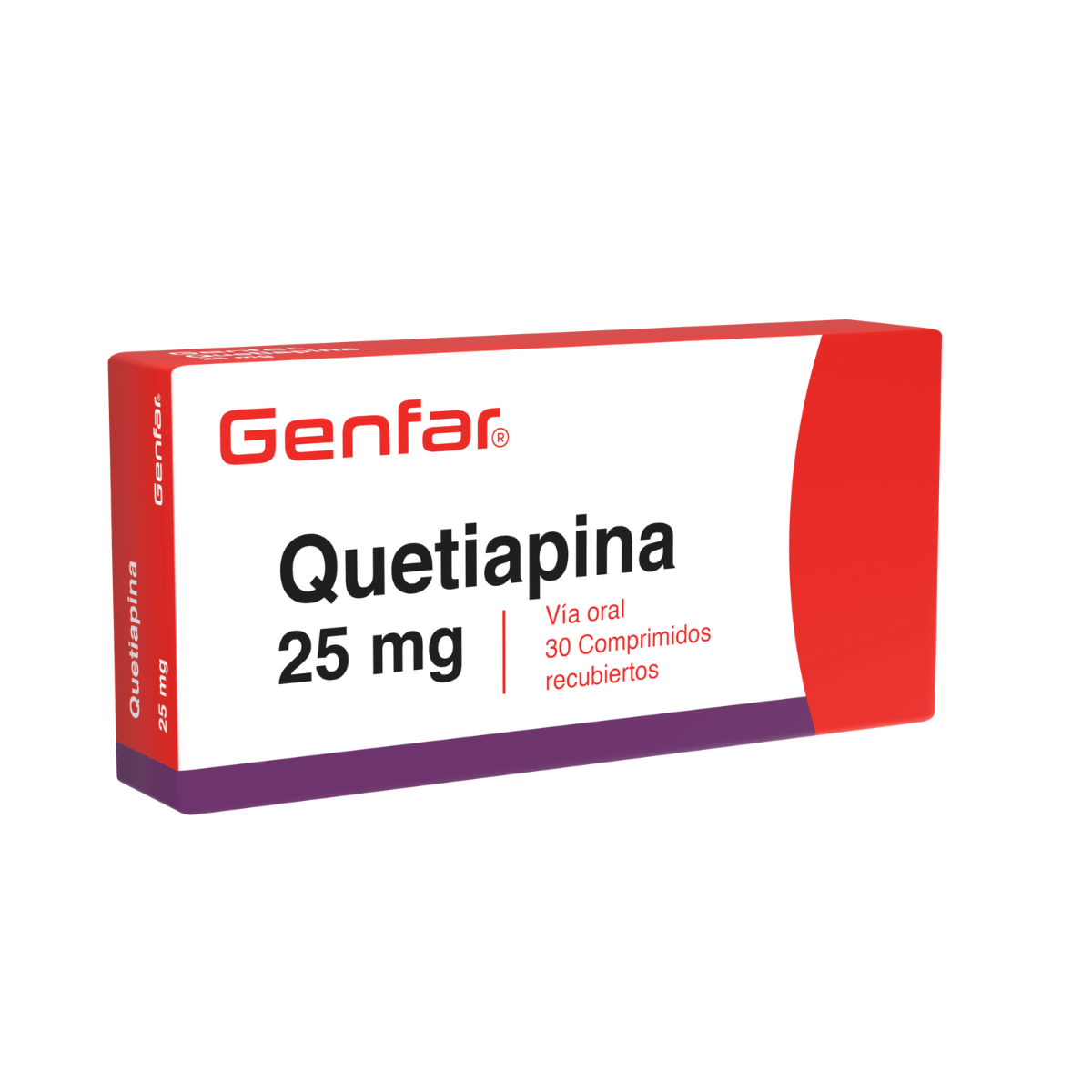 QUETIAPINA 25MG CAJA X 30 COMPRIMIDOS RECUBIERTOS (GENFAR)