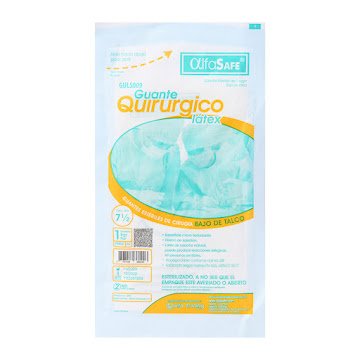 GUANTE  QUIRURGICO LATEX TALLA 7 1/2 (ALFASAFE)
