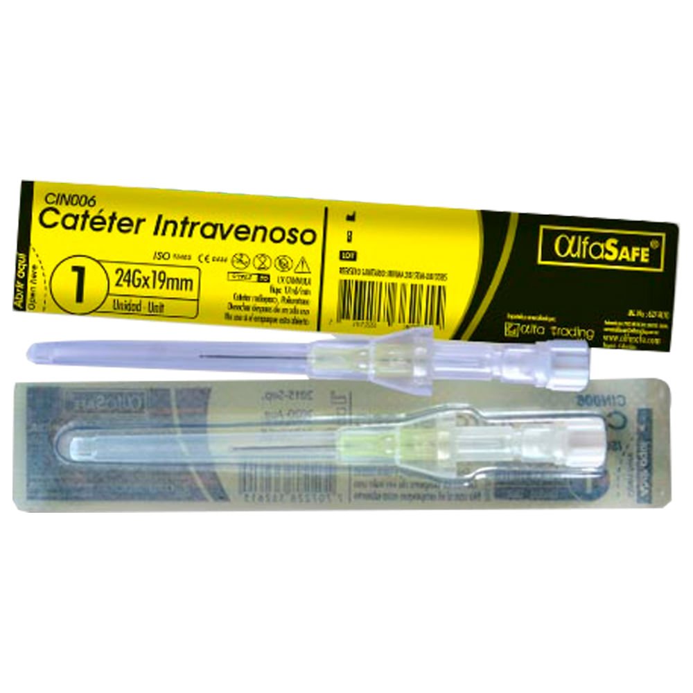 CATETER YELCO Nº 24 AMARILLO