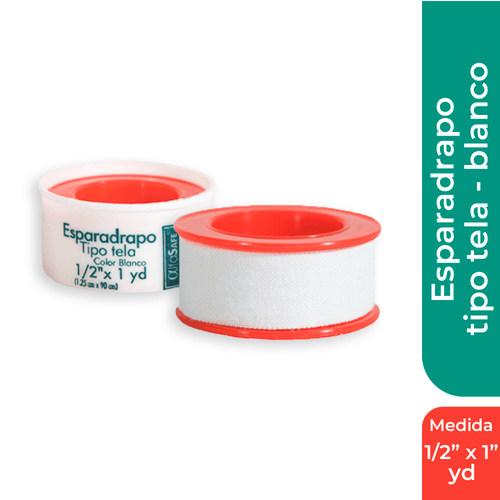 ESPARADRAPO TIPO TELA COLOR BLANCO 1/2 X 1 Y (ALFASAFE)