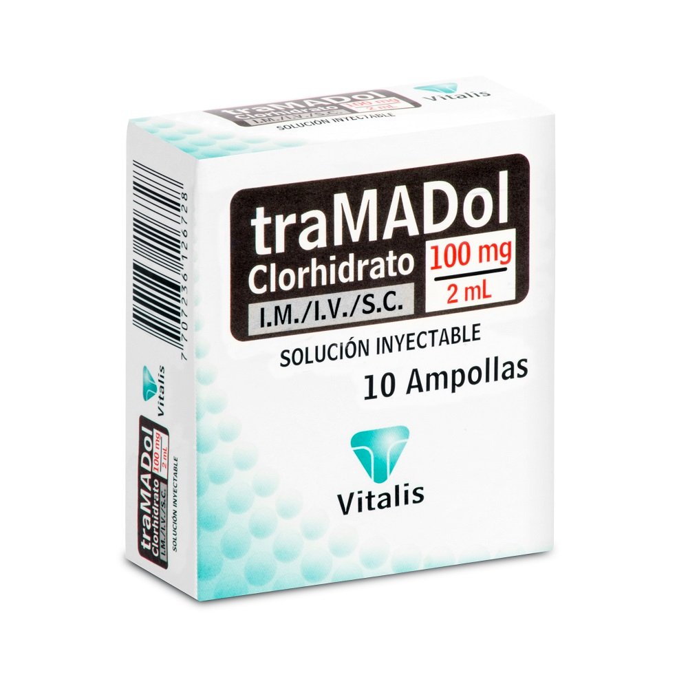 TRAMADOL CLORHIDRATO 100 MG/2ML CAJA X 10 AMPOLLA X 2 ML  (VITALIS)