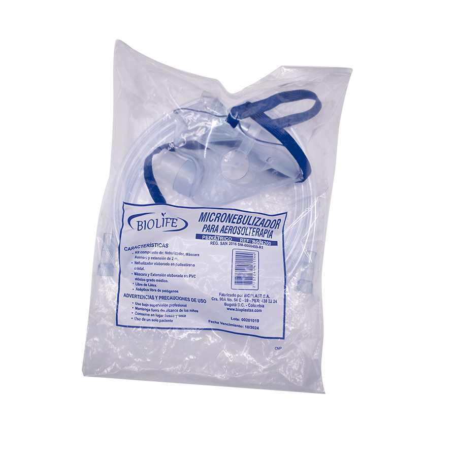 MICRONEBULIZADOR PARA AEROSOLTERAPIA PEDIATRICO (BIOLIFE)
