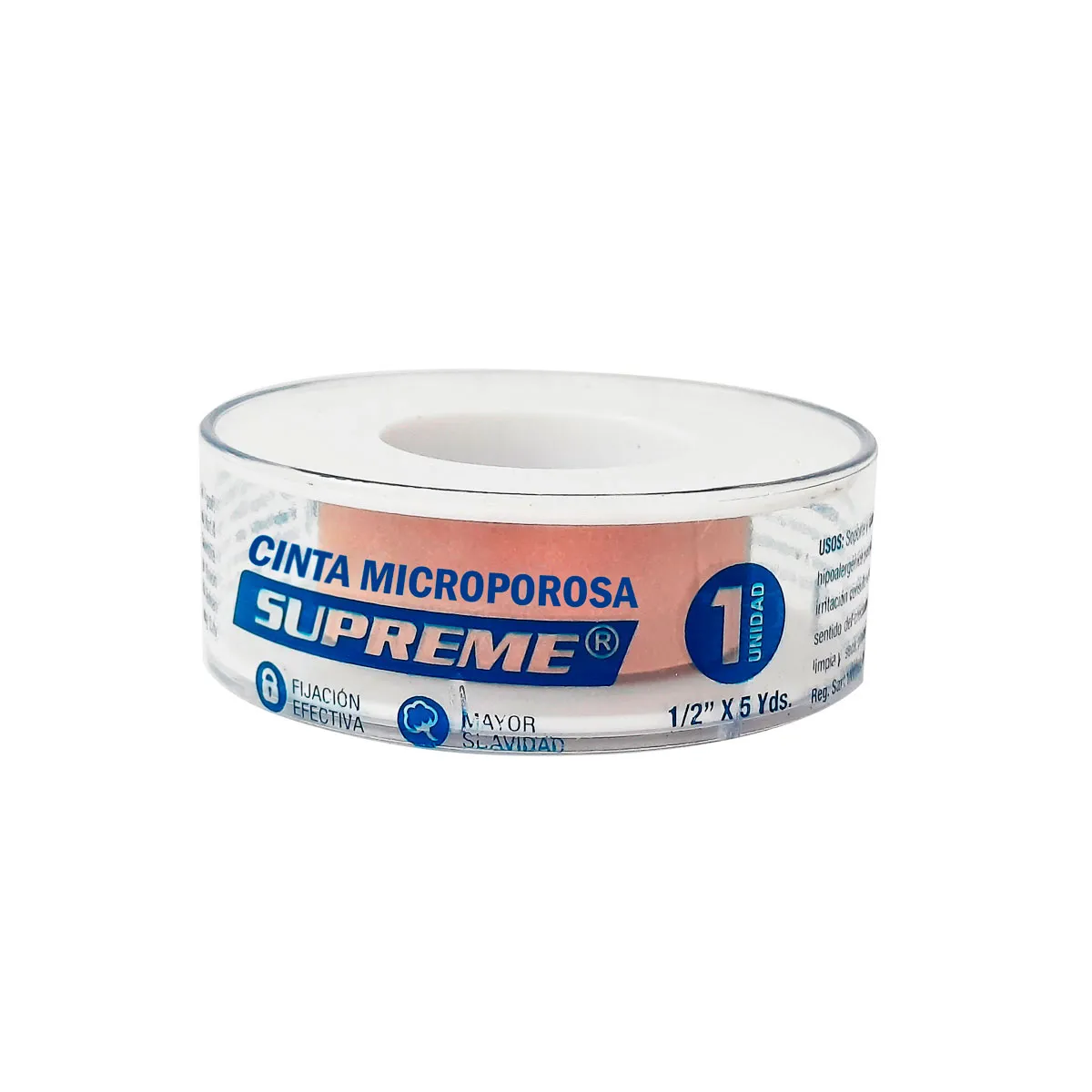 CINTA MICROPORE PIEL 1/2 X 5 YD (SUPREME)