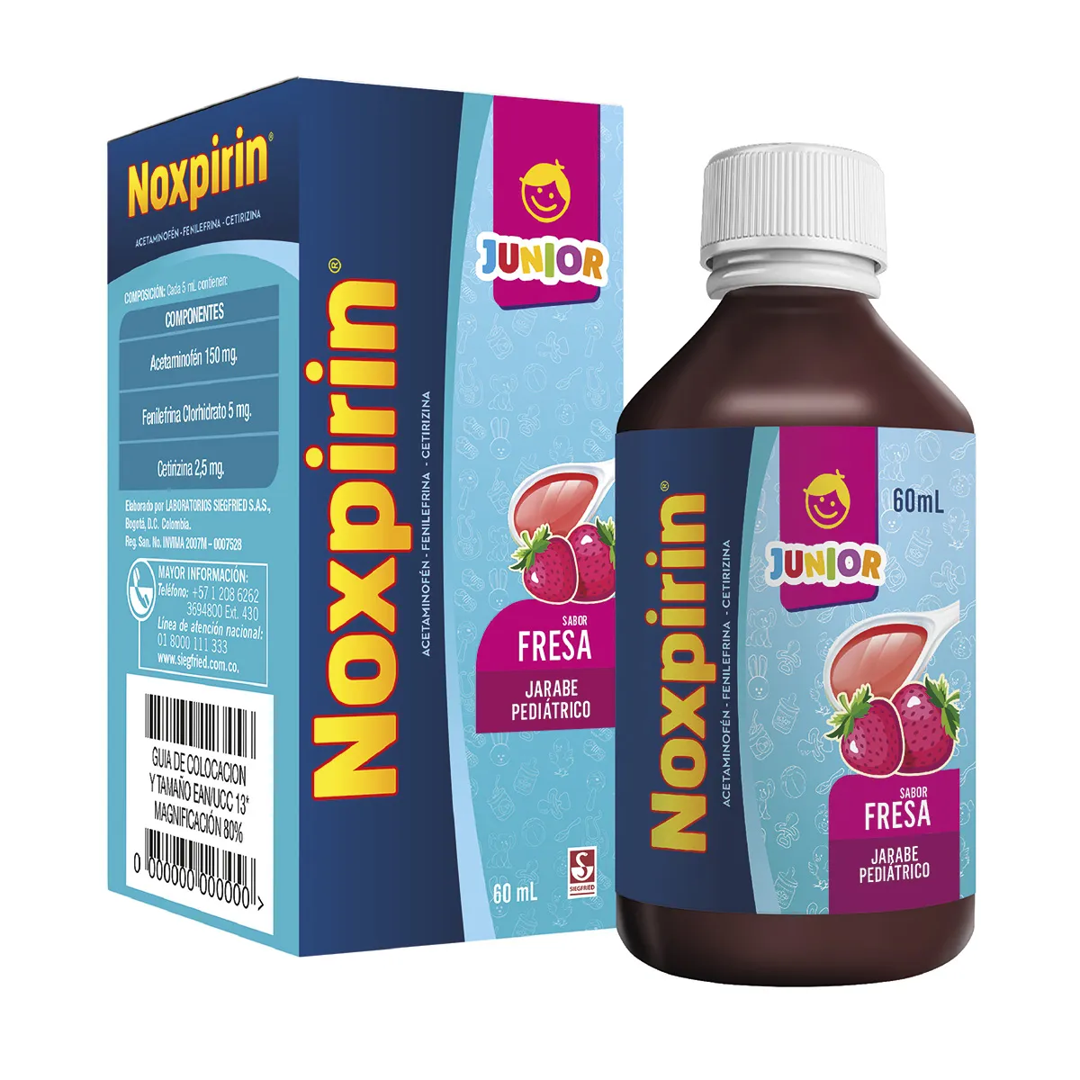 NOXPIRIN JARABE JUNIOR FRESA FRASCO X 60 ML (SIEGFRIED)