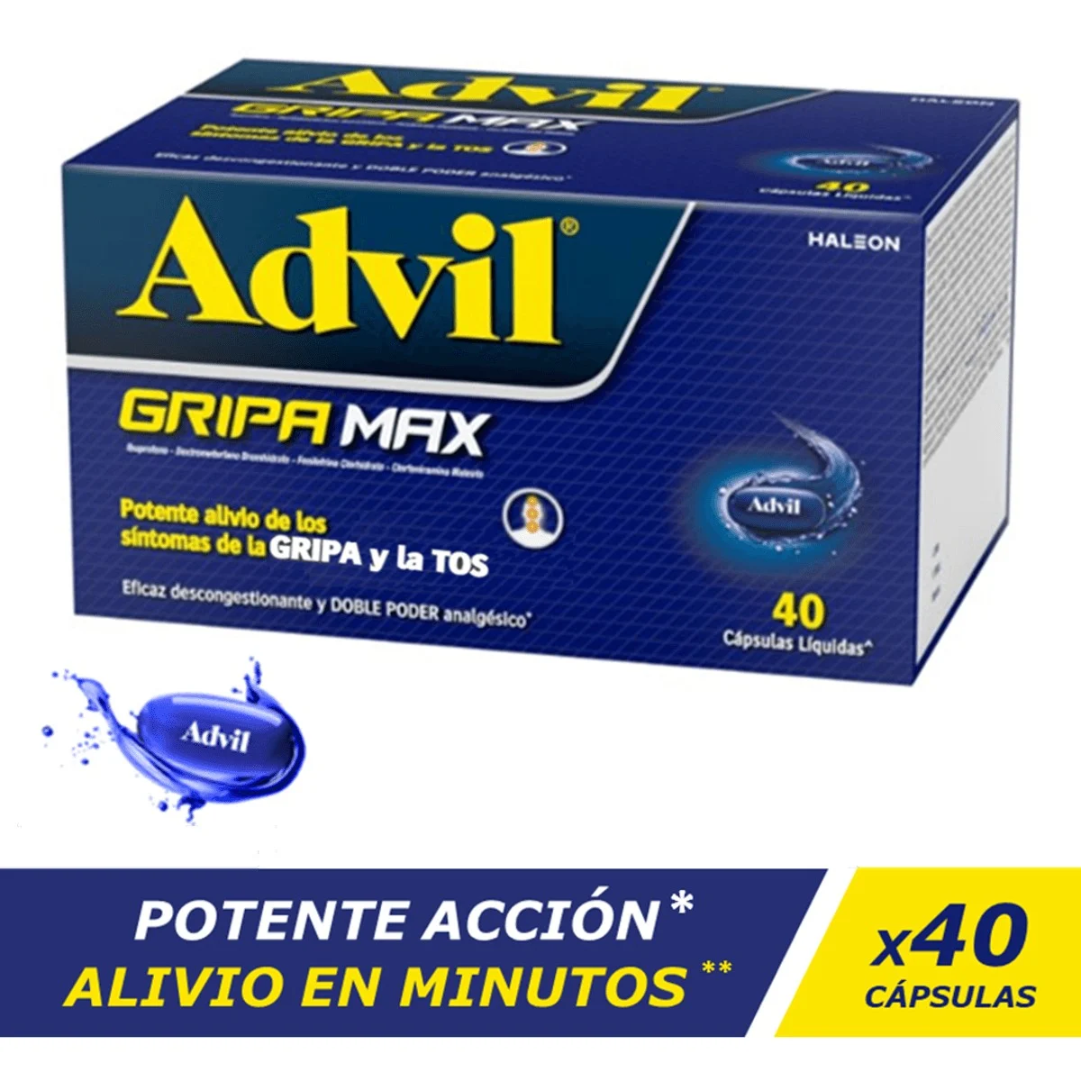 ADVIL GRIPA MAX CAJA X 40 CAPSULAS (HALEON)