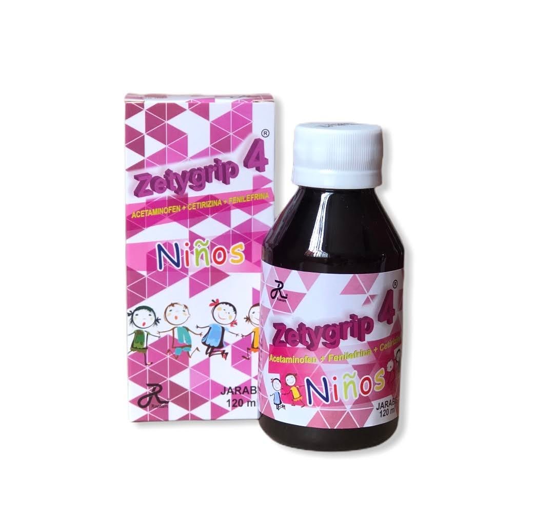 ZETYGRIP 4 NIÑOS JARABE FRASCO X 120 ML