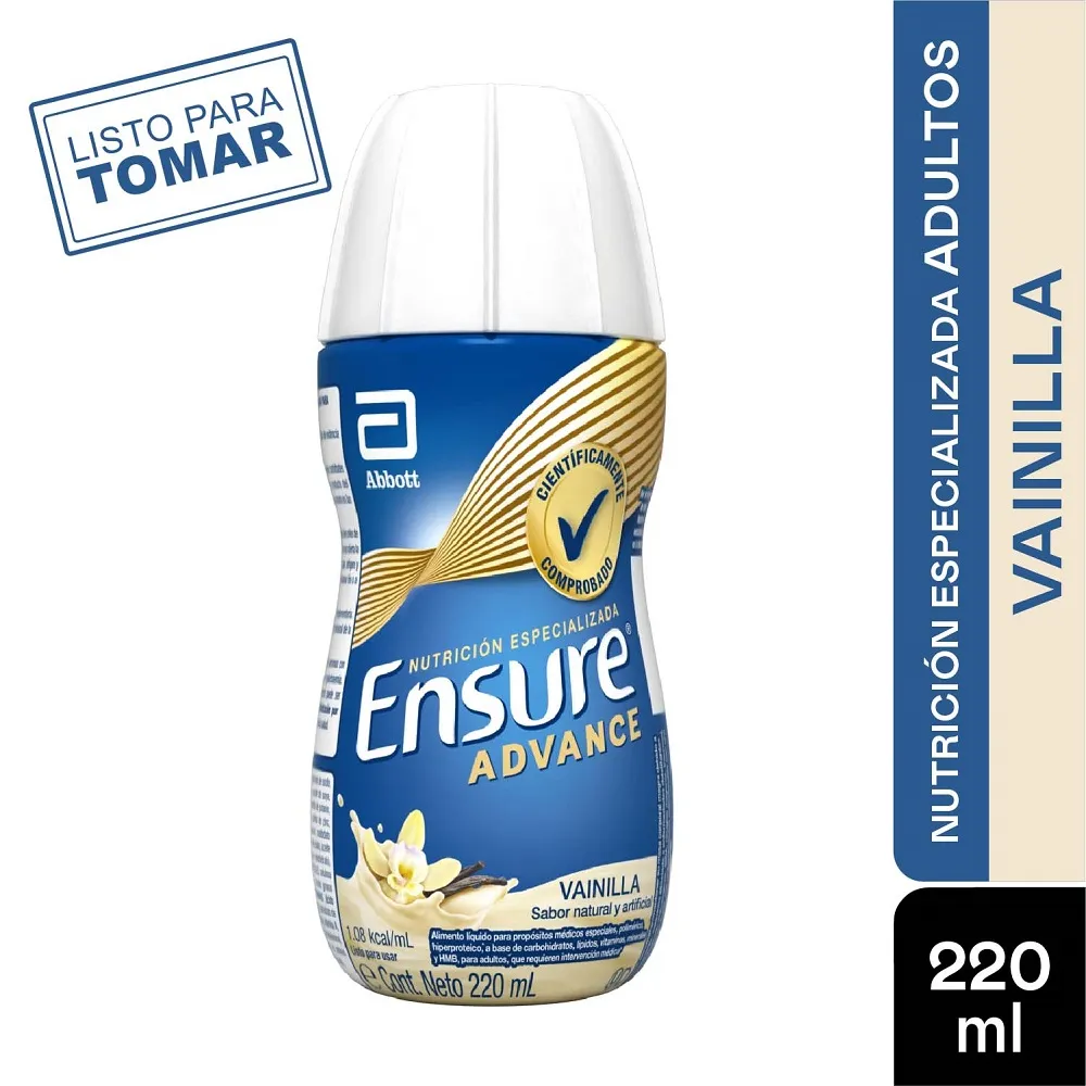 ENSURE ADVANCE VAINILLA LIQUIDO FRASCO X 220 ML (ABBOTT)